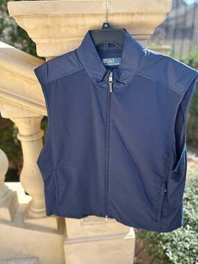 Polo Ralph Lauren Navy Blue Full-Zip Performance Golf Vest XXL